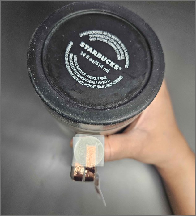 where the coin cell battery is placed without the person seeing it 