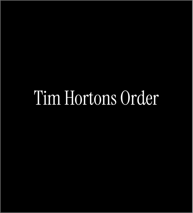 Tim Hortons Worker calling out an order
