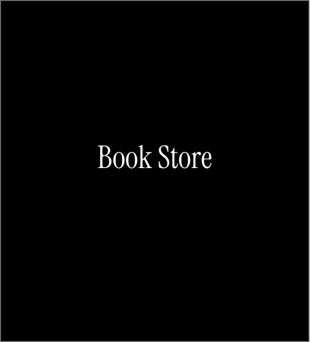 playing around with merchandise in the bookstore