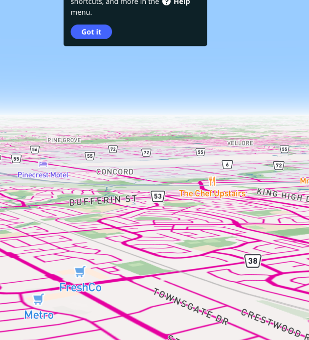 maps being seen at a different perspective