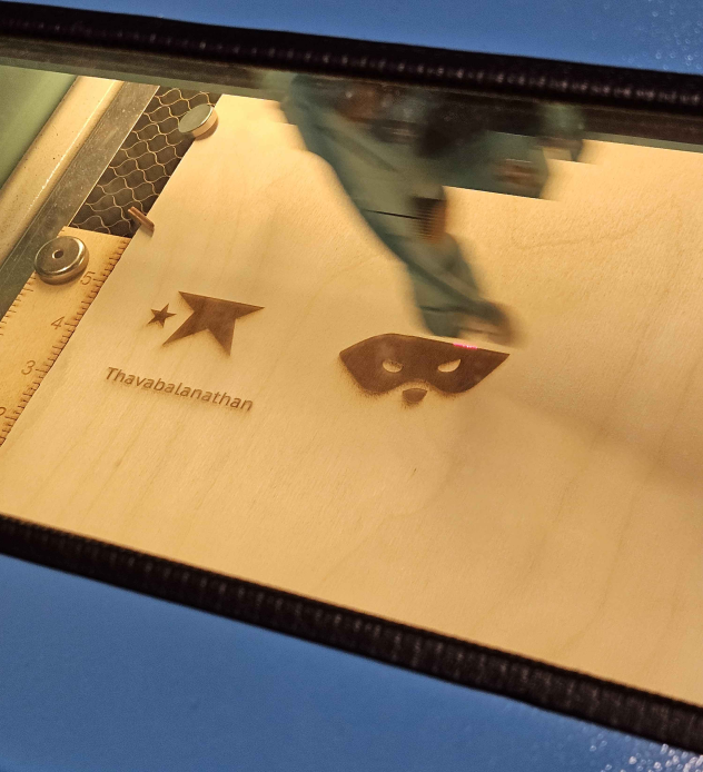 laser cutting done in class