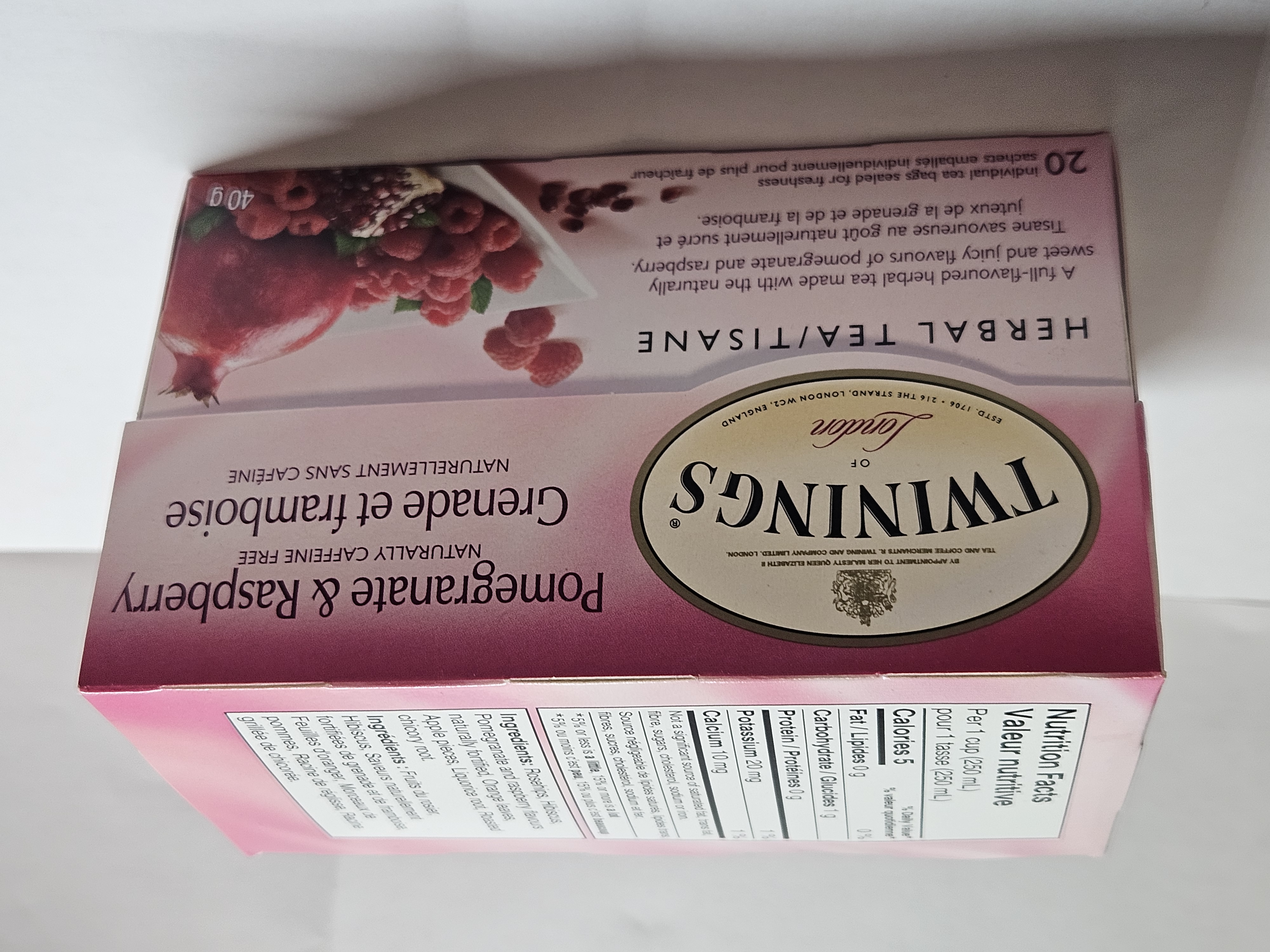 tea front facing box