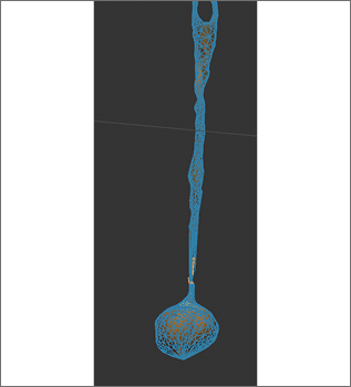 mesh version of the lucky charm. I pulled the string together